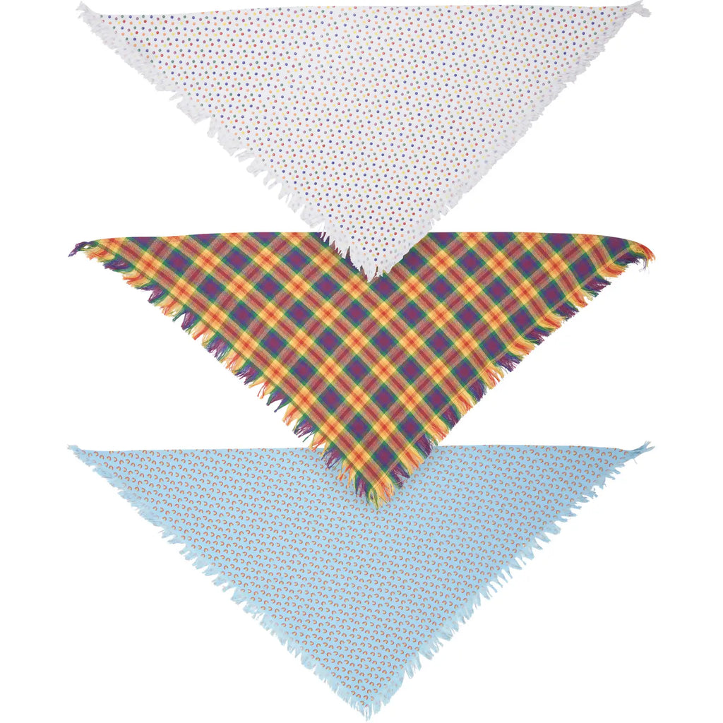 Plaid Pet Bandana Set