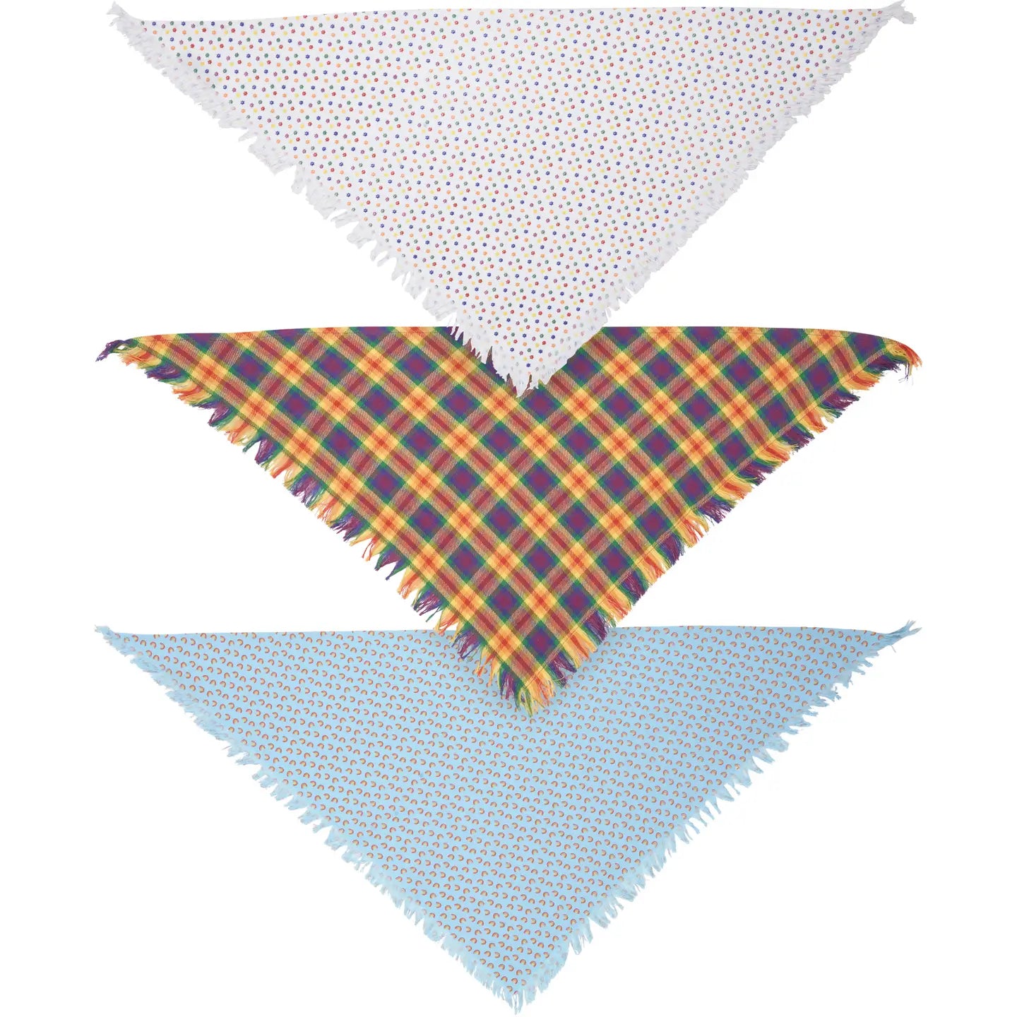 Plaid Pet Bandana Set