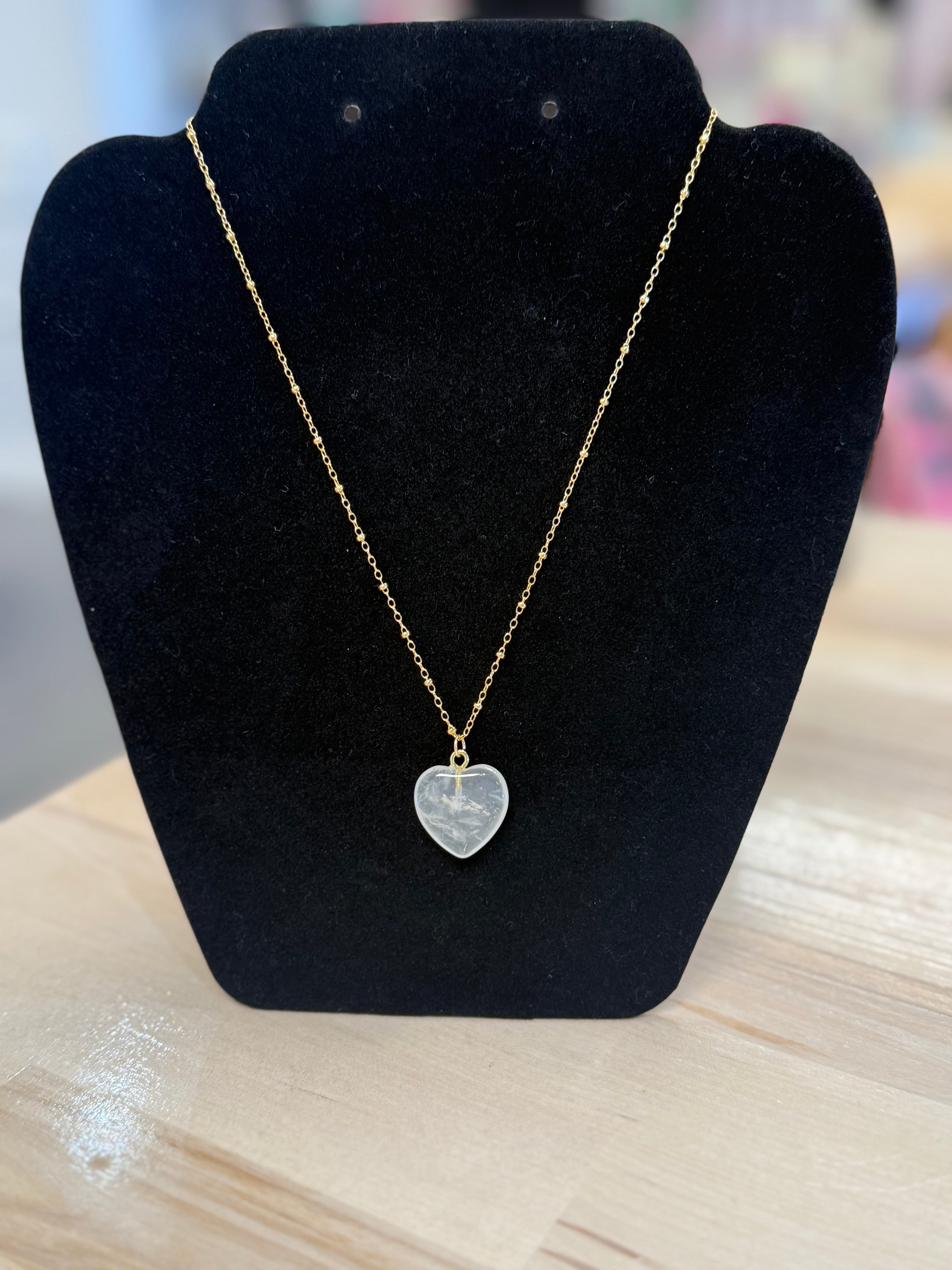 Maizy Solo Stone Heart Necklace