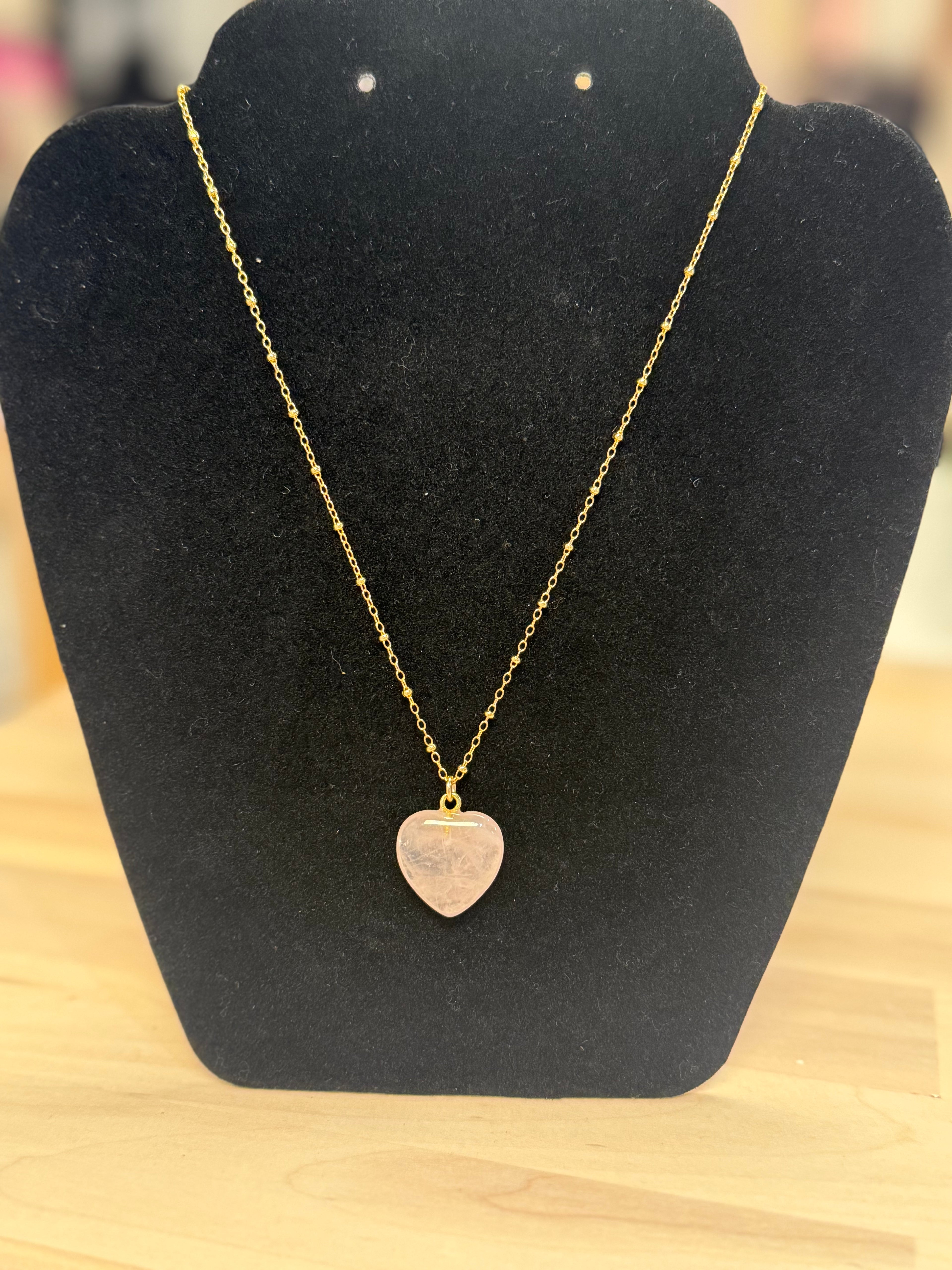 Maizy Solo Stone Heart Necklace