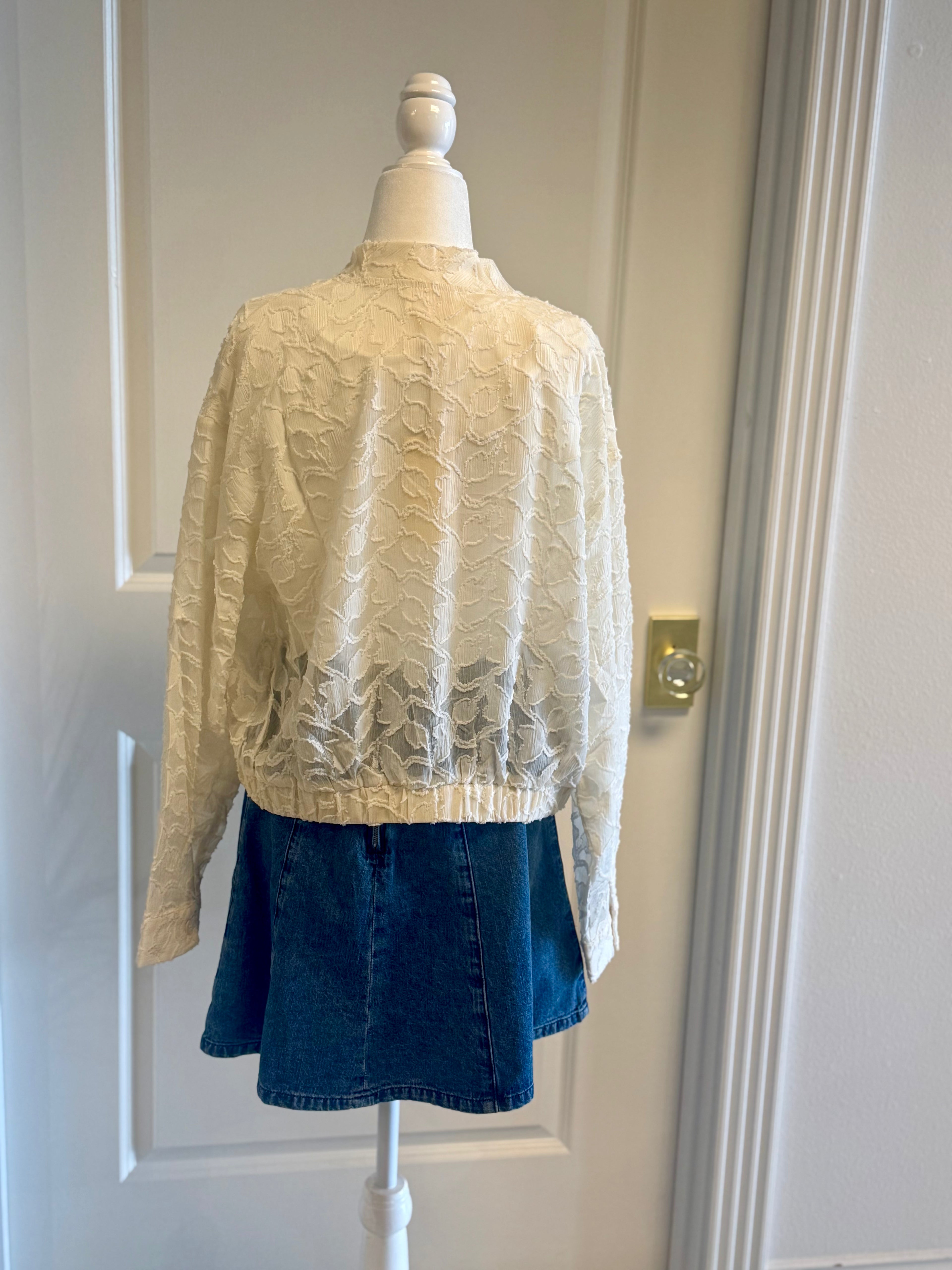 Jacquard Sheer Jacket