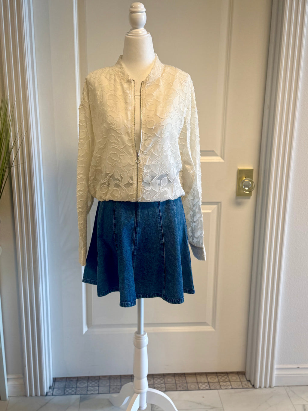 Jacquard Sheer Jacket