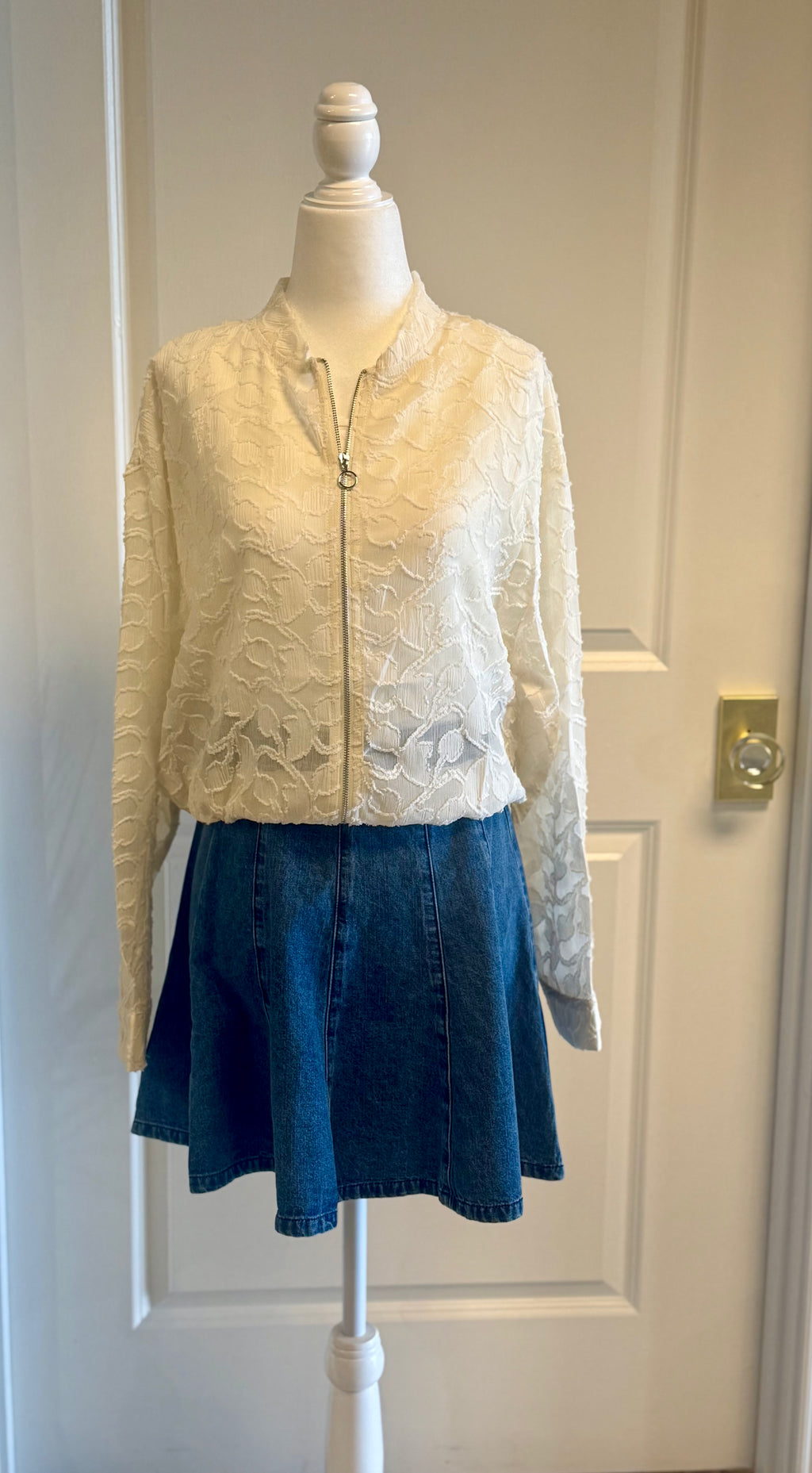 Jacquard Sheer Jacket