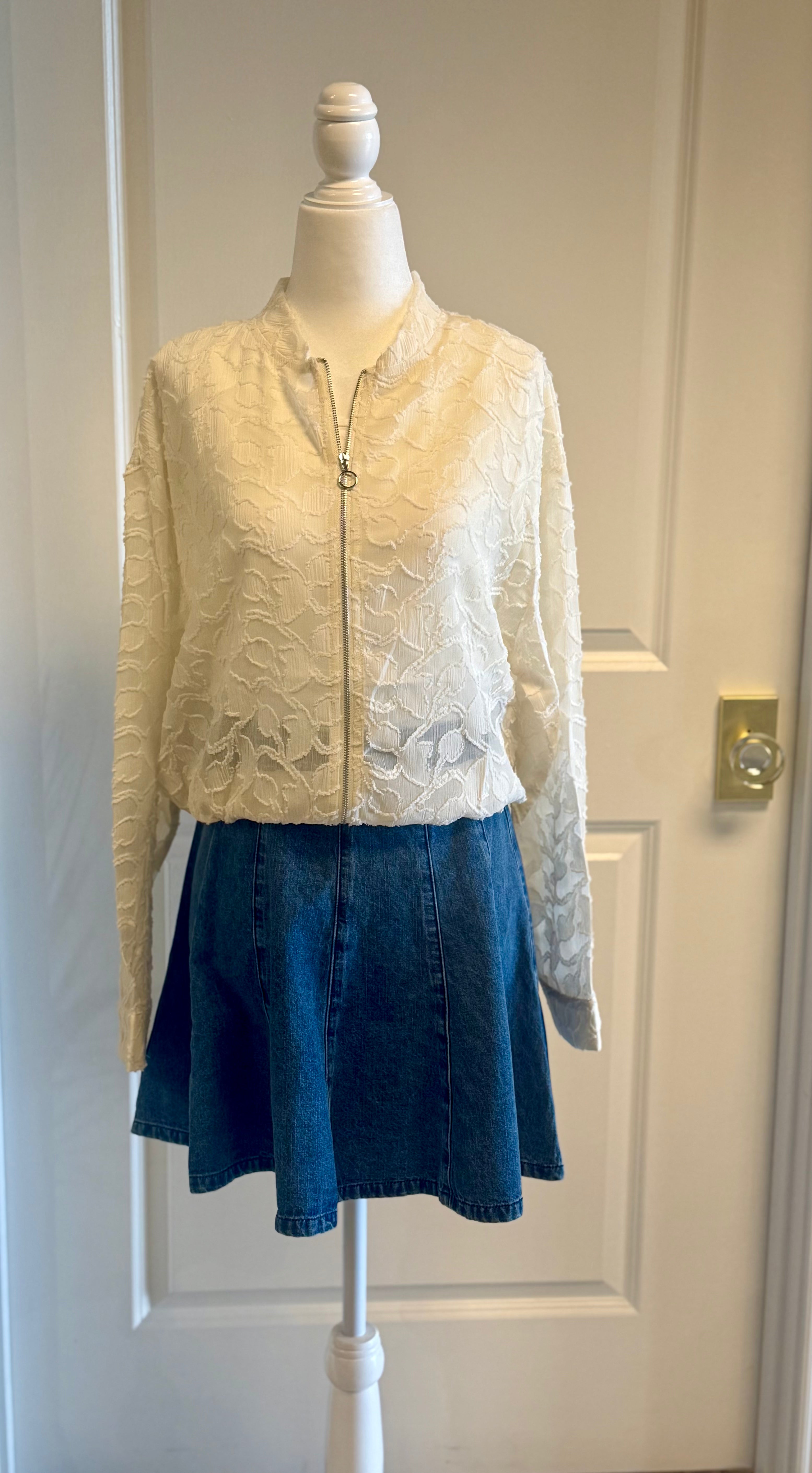 Jacquard Sheer Jacket