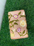 Beaded Rose Floral Clutch