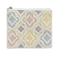 Mosaic Pastel Beaded Coin Pouch