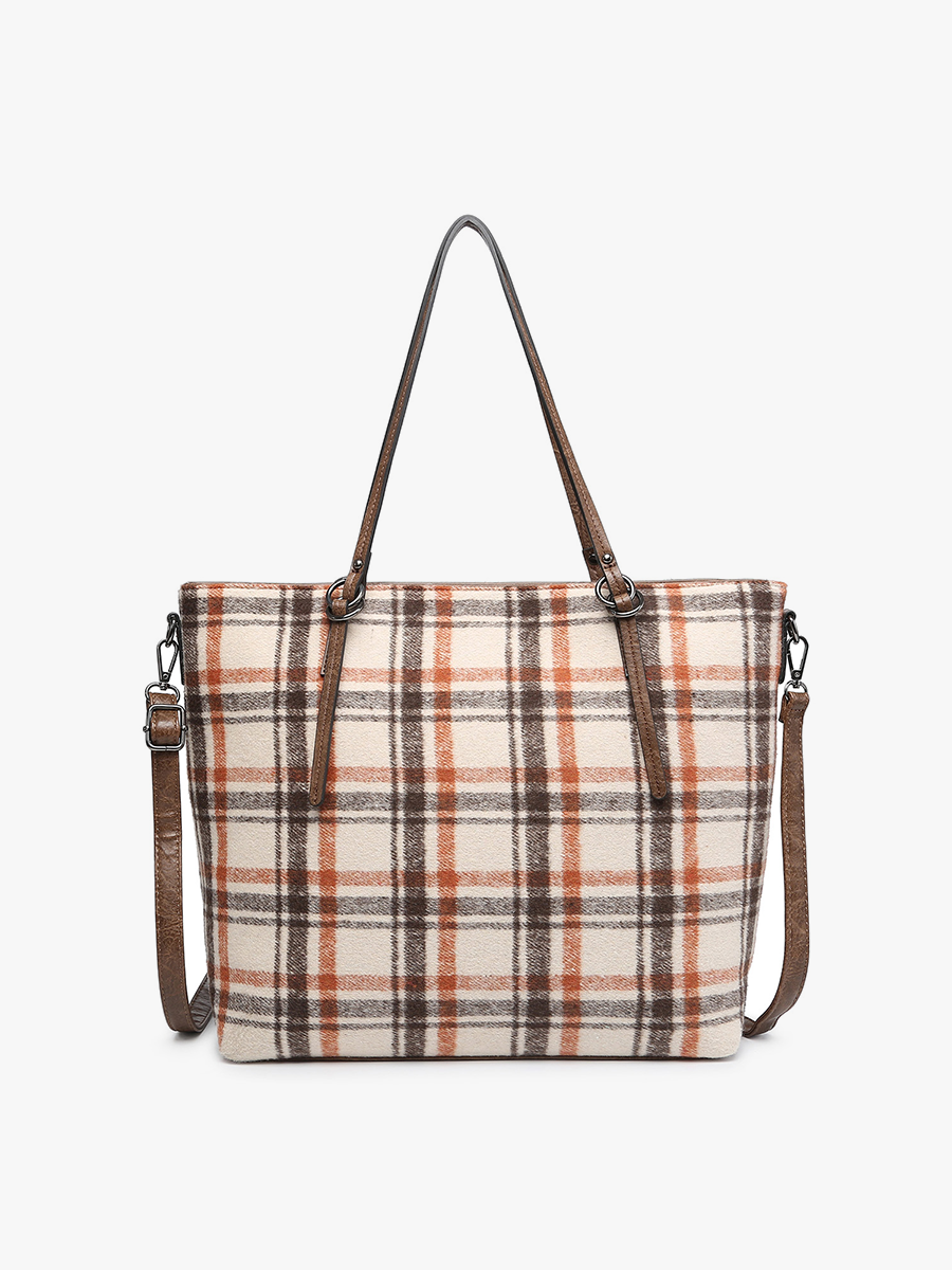 Ingrid Purse- Plaid Rust/Cream