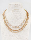 Gold Layered Chain with Clear Crystal