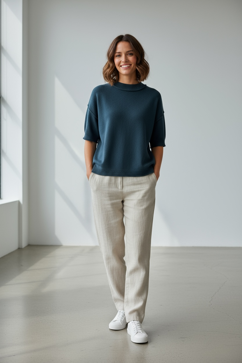 Drop Shoulder Exposed Seam Sweatshirt