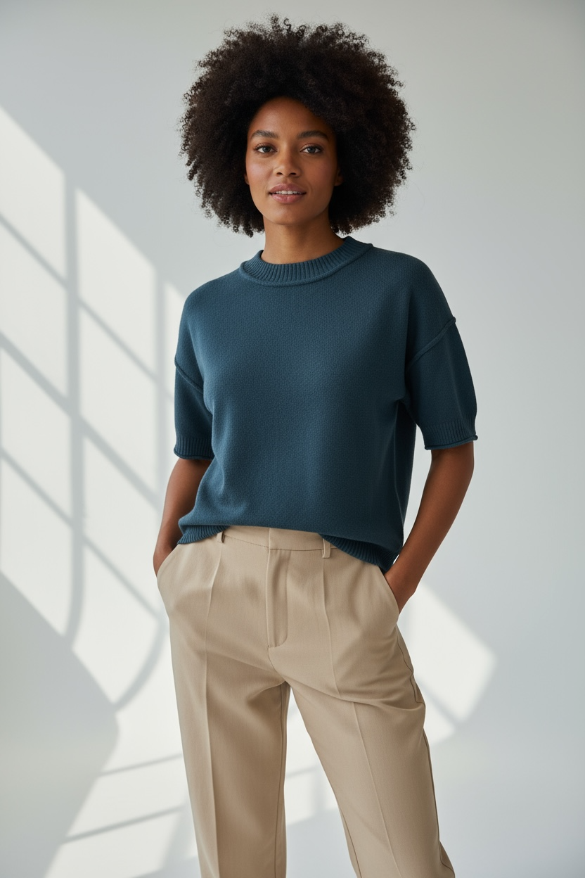 Drop Shoulder Exposed Seam Sweatshirt