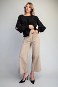 Scallop Trim Pocket-Taupe