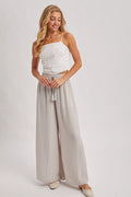 Silky Palazzo Pants – Dove