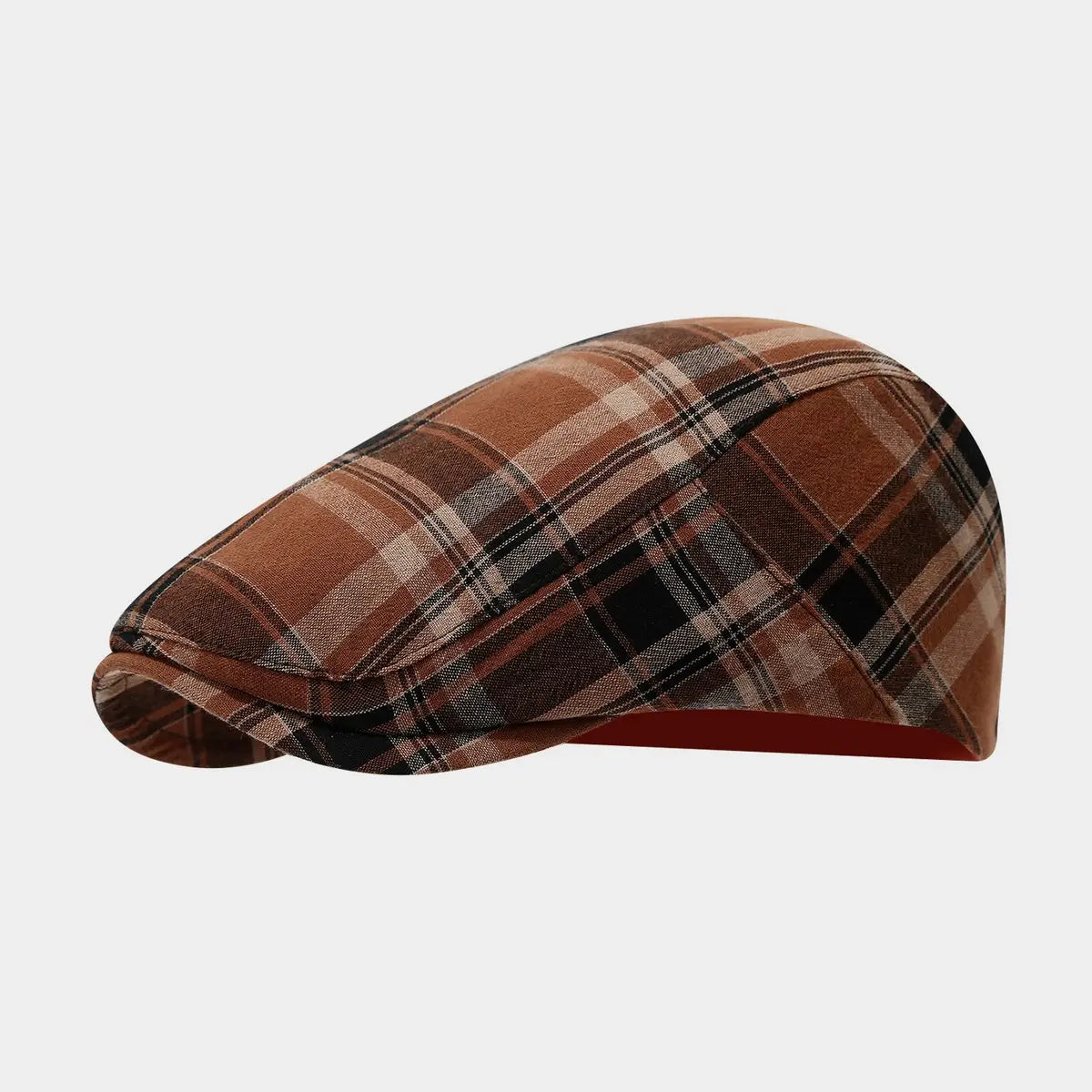 Brown Plaid Newsboy