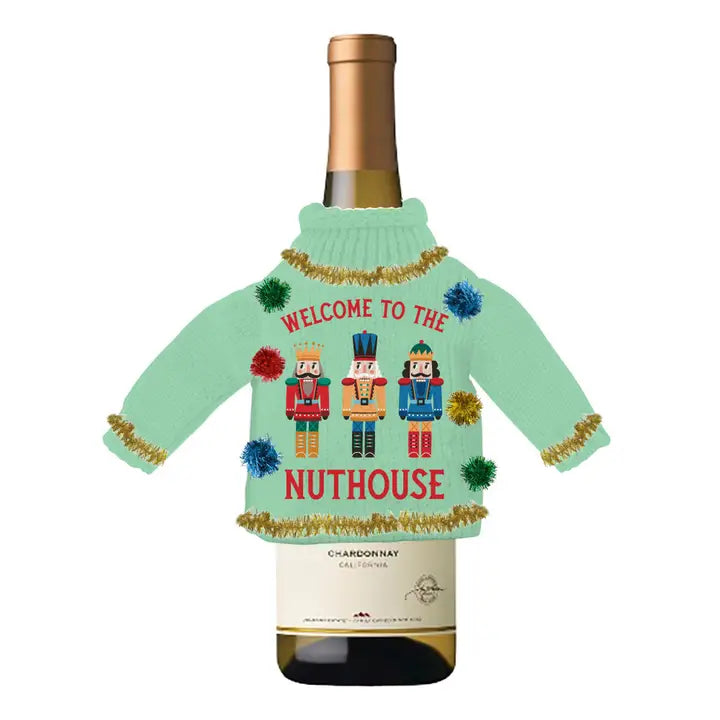 Sale! Holiday Wine Bottle Sweater | Welcome To the Nuthouse