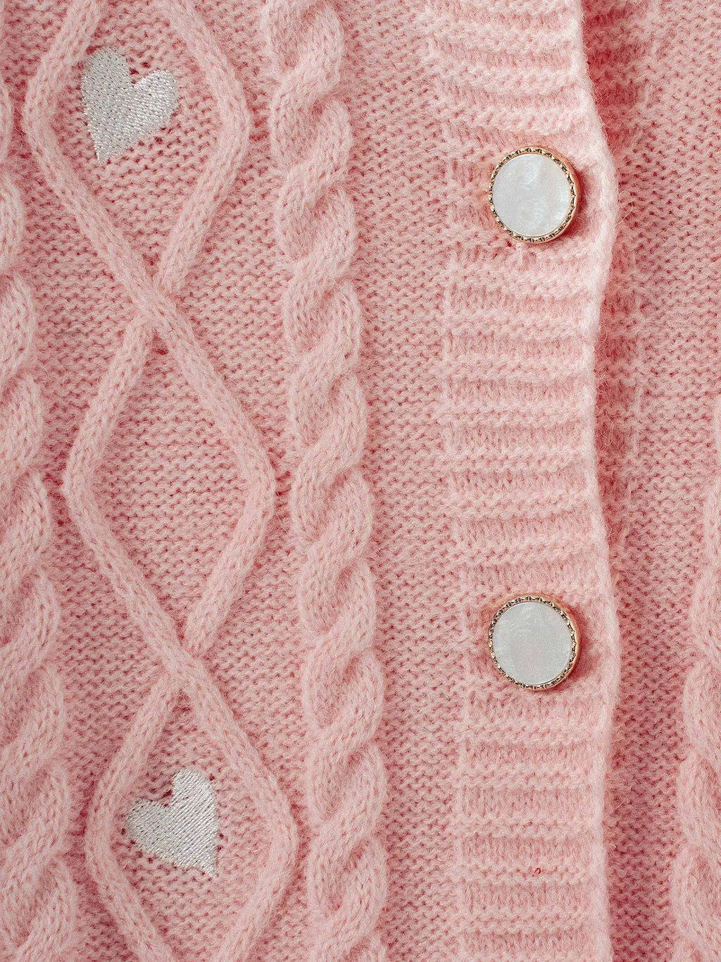Heart Embroidered Cardigan