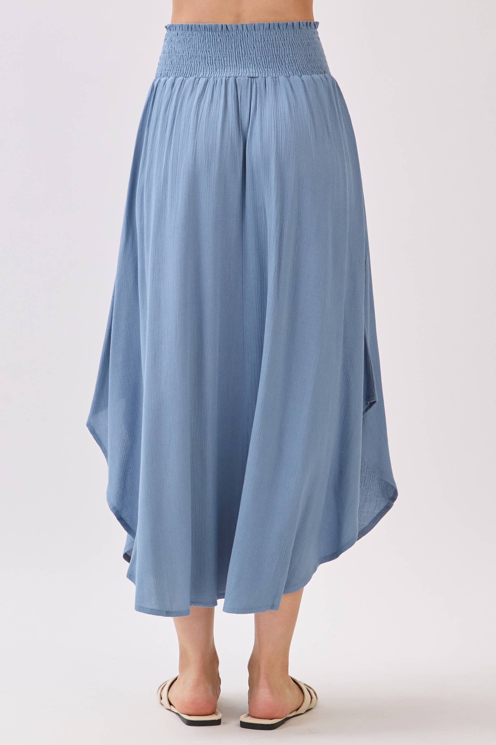 Light Shadow Blue Maxi Skirt