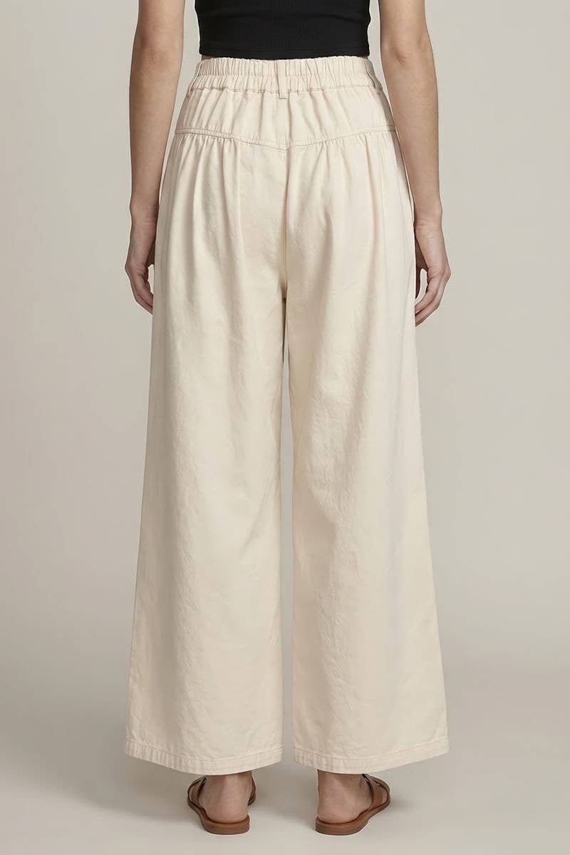 Cotton Twill Wide leg Pant