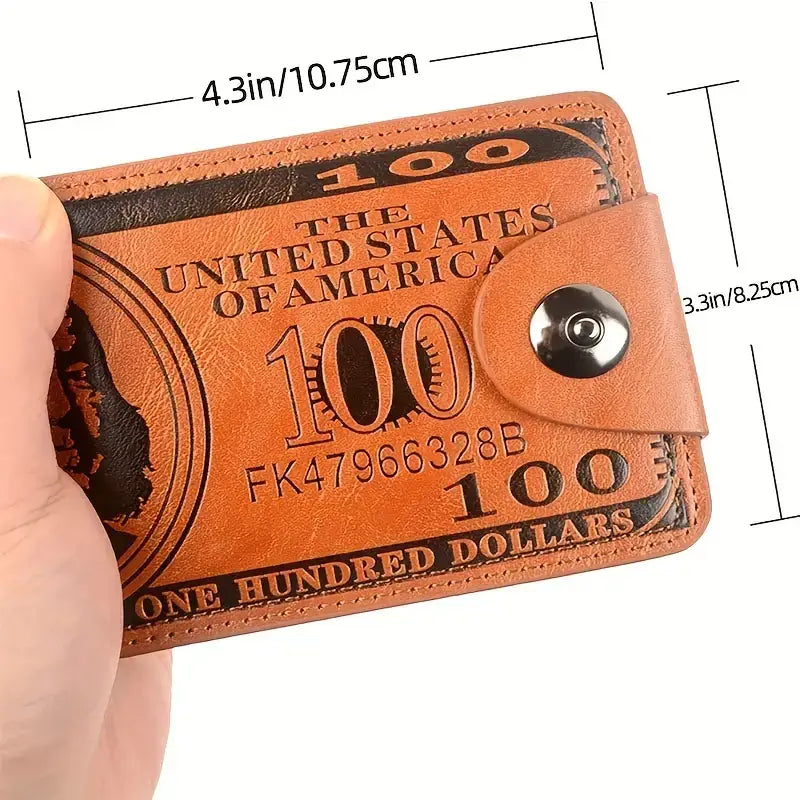 Us Dollar Bill Leather Bifold Wallet