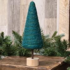 Dark Green Felted Wool Tree