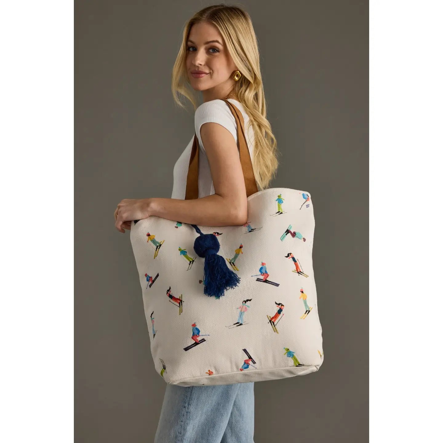 Skiing People Tote