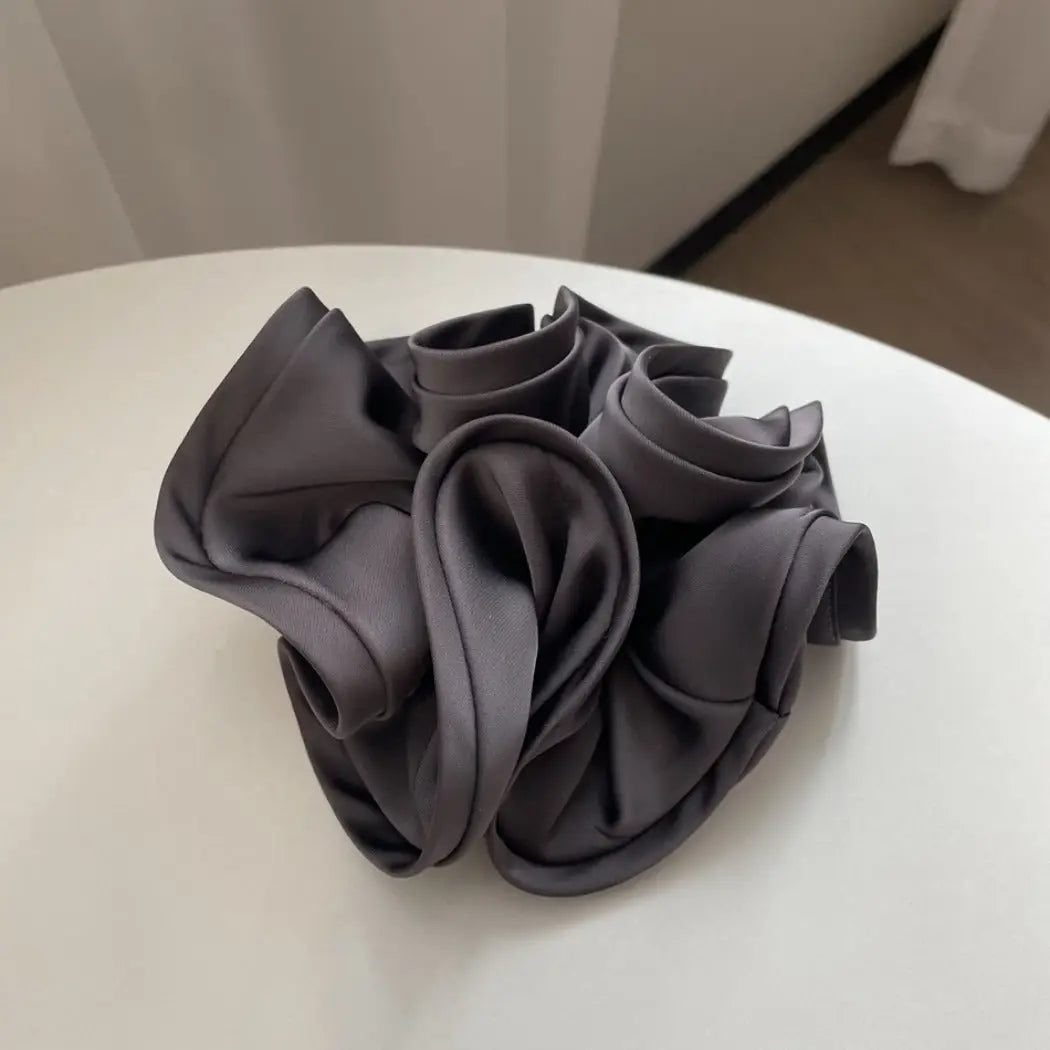 Satin Scrunchie with Ruffle Detail