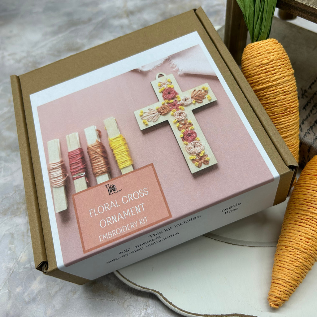 Floral Cross DIY Embroidery Kit