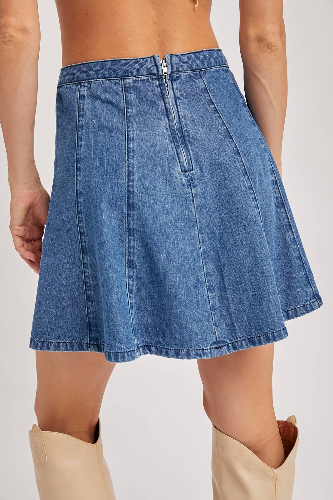 DENIM A-LINE FLARE