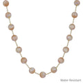 Gold Chain with 10mm Mocha "Candy" Beaded 17" Necklace