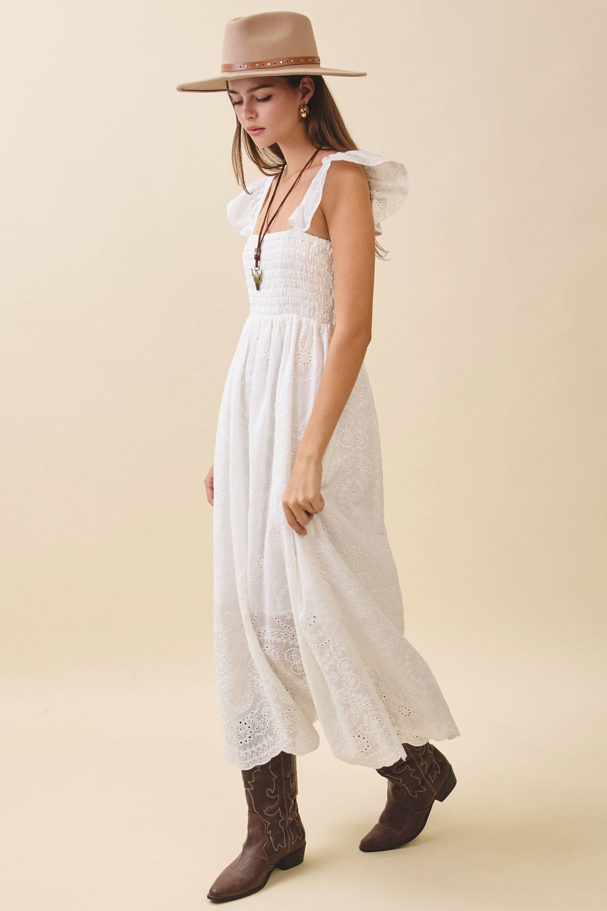Embroidered Maxi Sundress