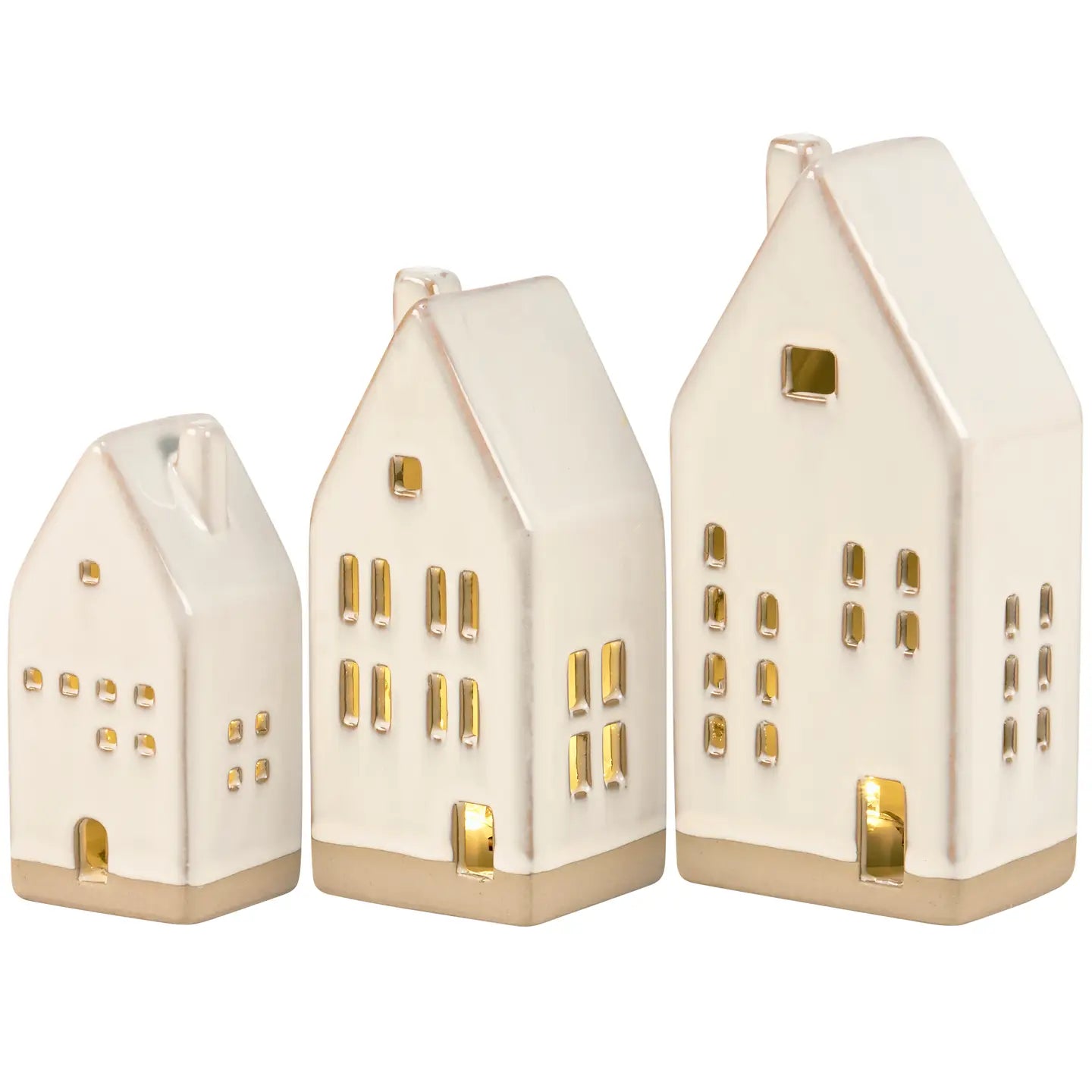 Lighted House Figurine Set