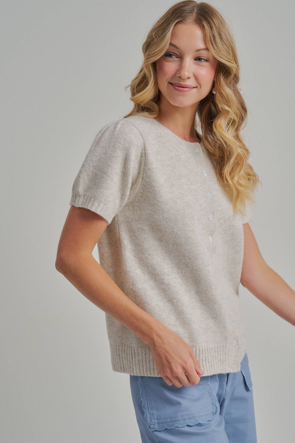 Short Sleeve Relaxed Cardigan