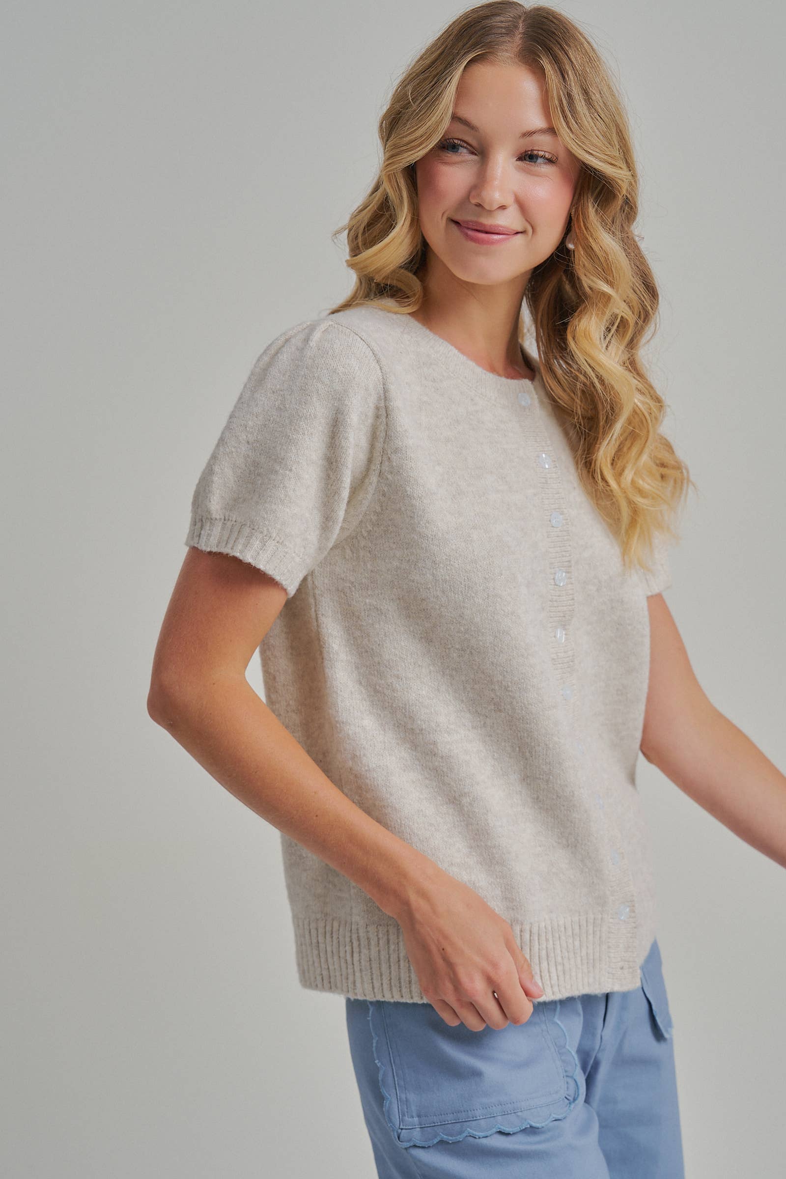 Short Sleeve Relaxed Cardigan