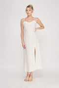 Cream & Black Dot Silhouette Dress