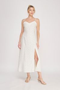 Cream & Black Dot Silhouette Dress