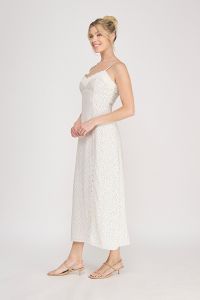 Cream & Black Dot Silhouette Dress