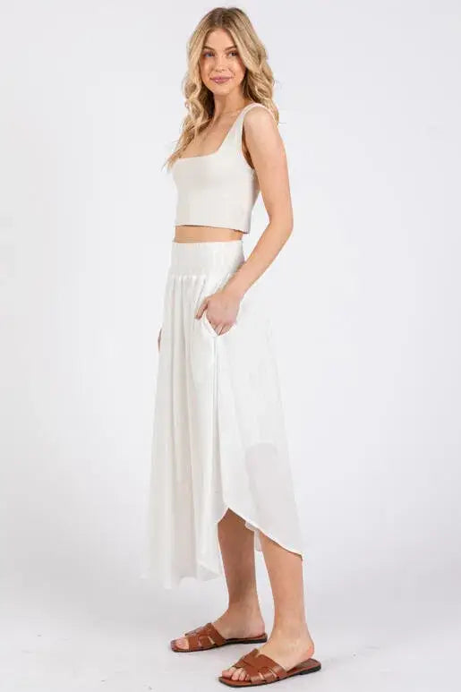 Midi Skirt With Lining