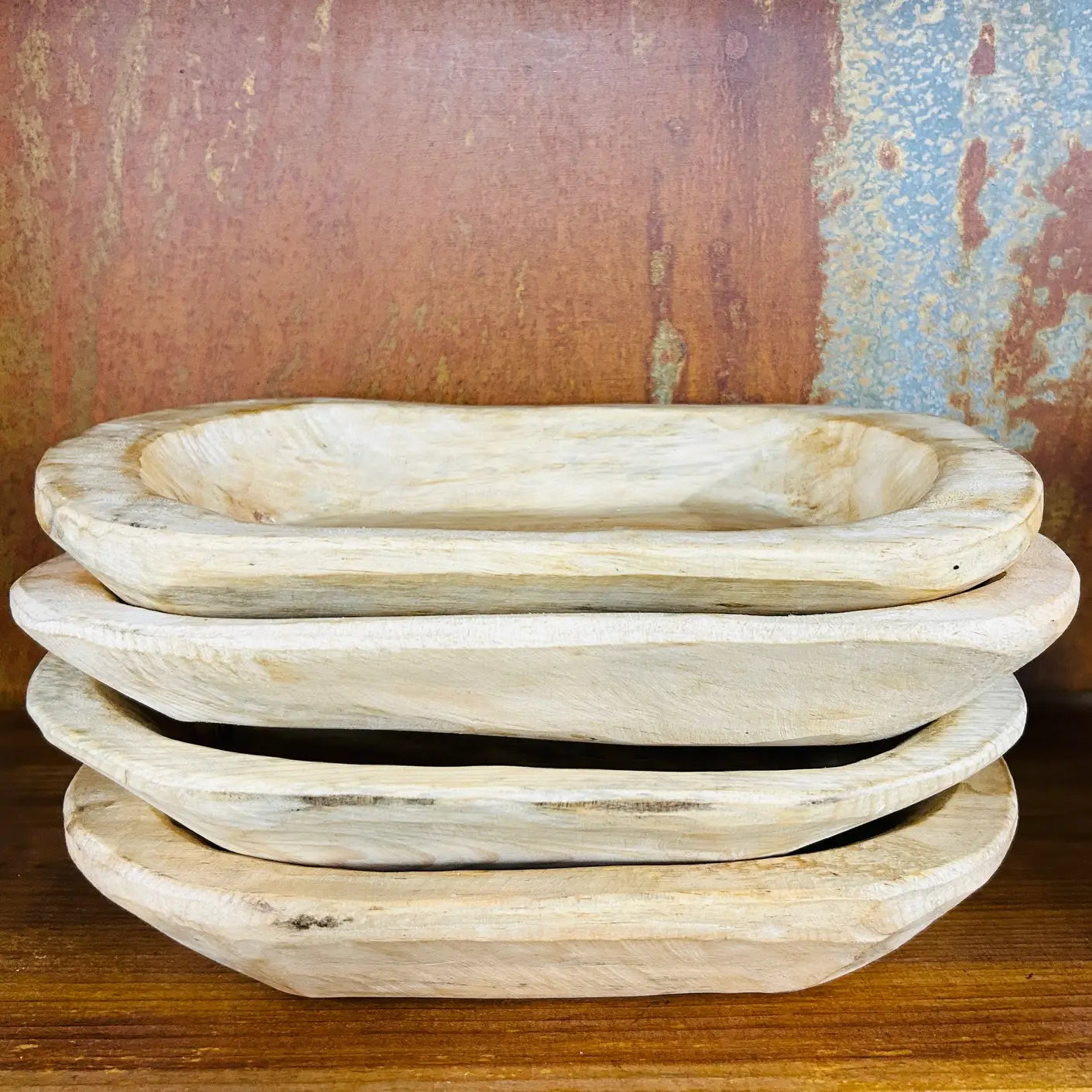 Medium Wooden Dough Bowl - Unstained Wood
