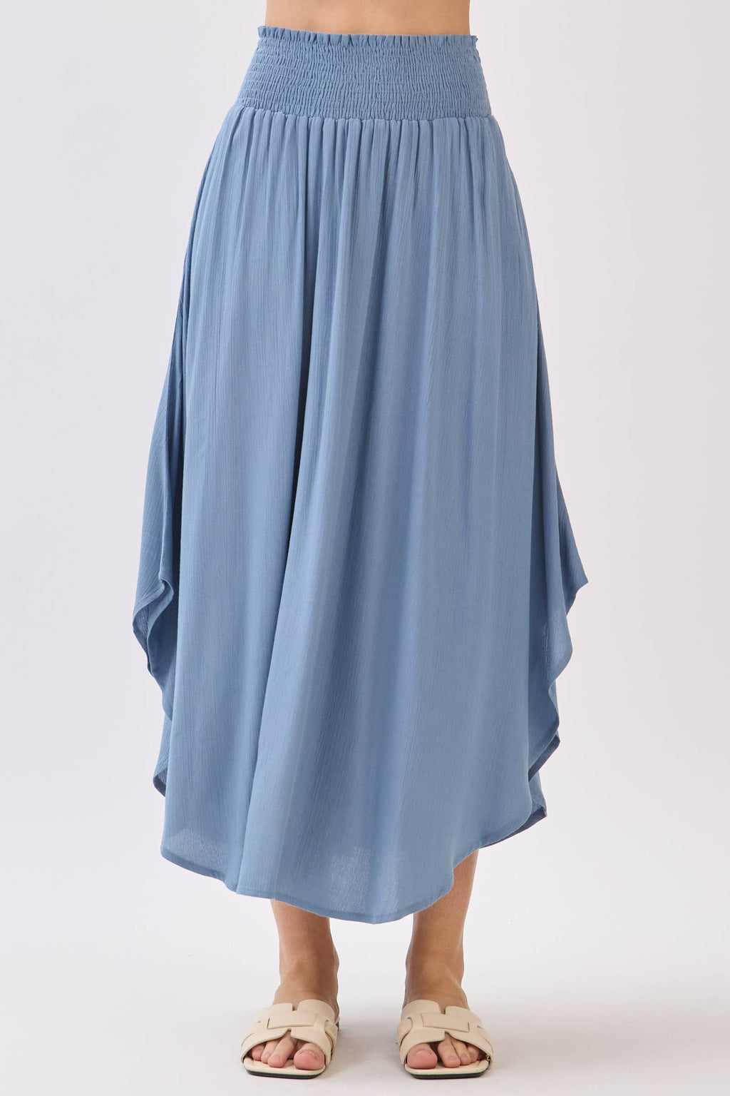 Light Shadow Blue Maxi Skirt