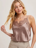 Silky Lace Trim Camisole