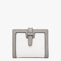 White/Grey Bessie Canvas Wallet