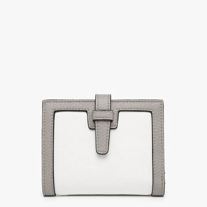 White/Grey Bessie Canvas Wallet