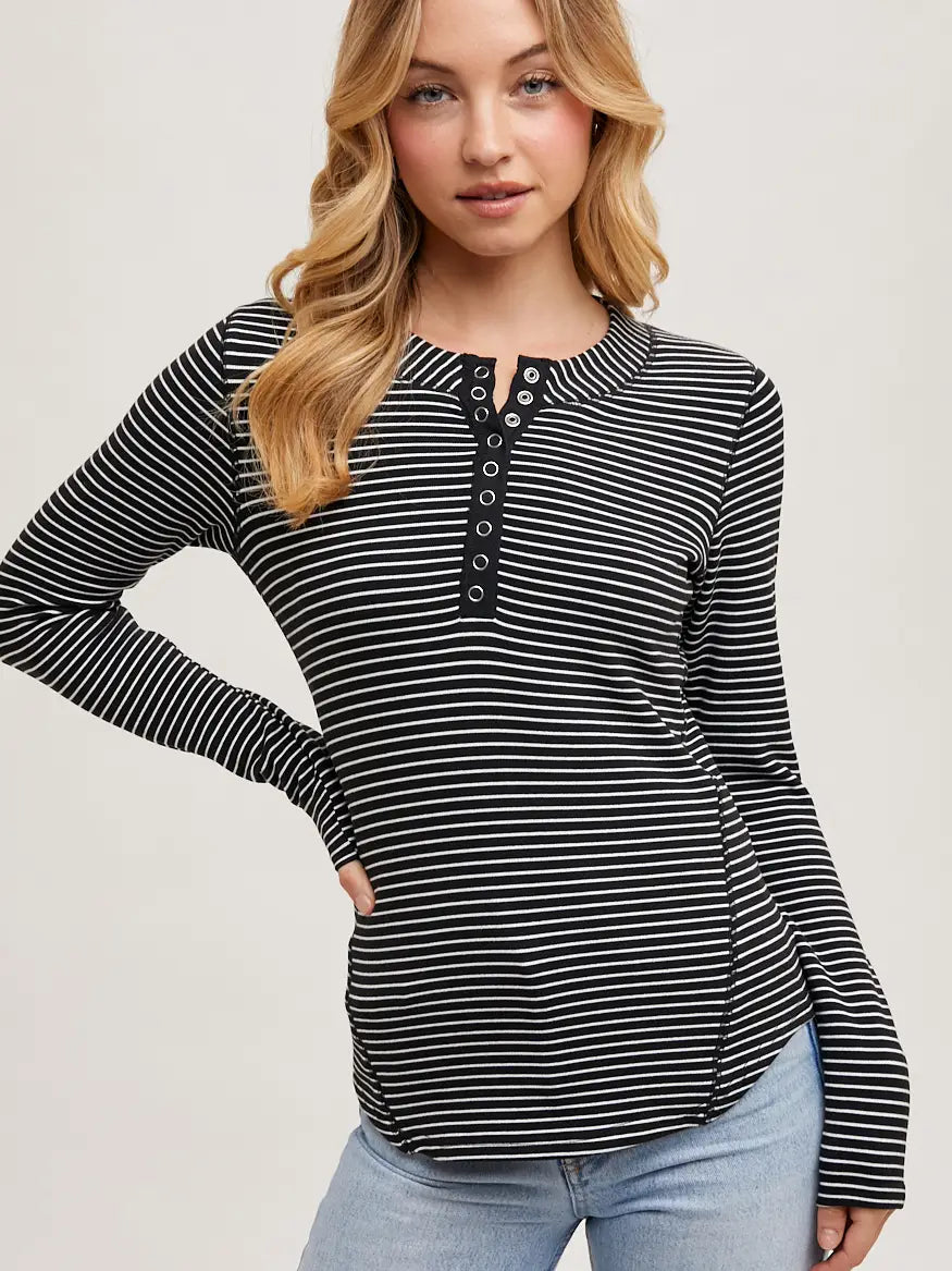 Striped Hanley Snap Button