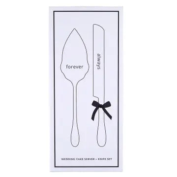 Wedding Cake Server & Knife Set – Stainless Steel 12" Serving Set