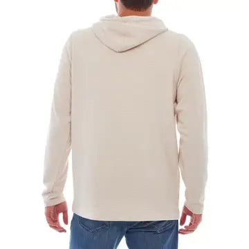 Textured Tonal Stretch Kangaroo Pocket Hoodie