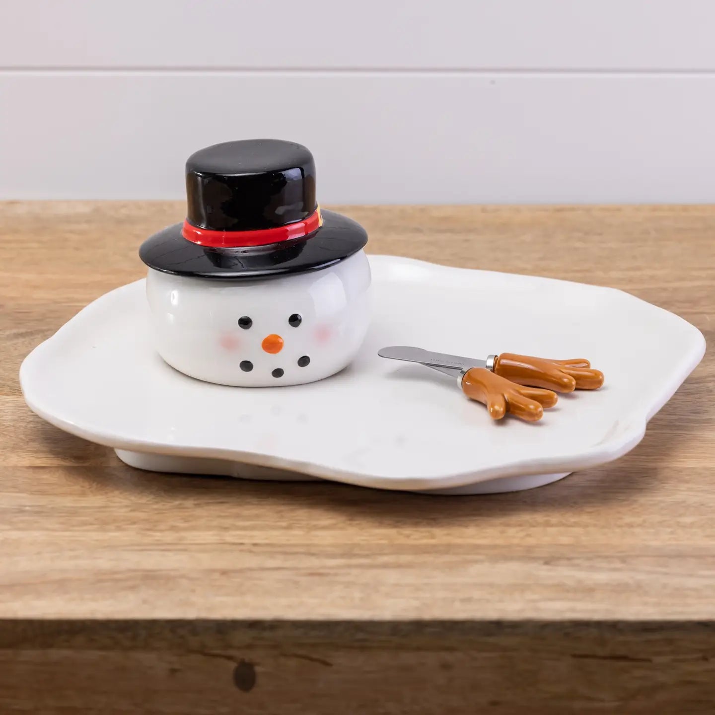 Christmas Melted Snowman Plate Spreader