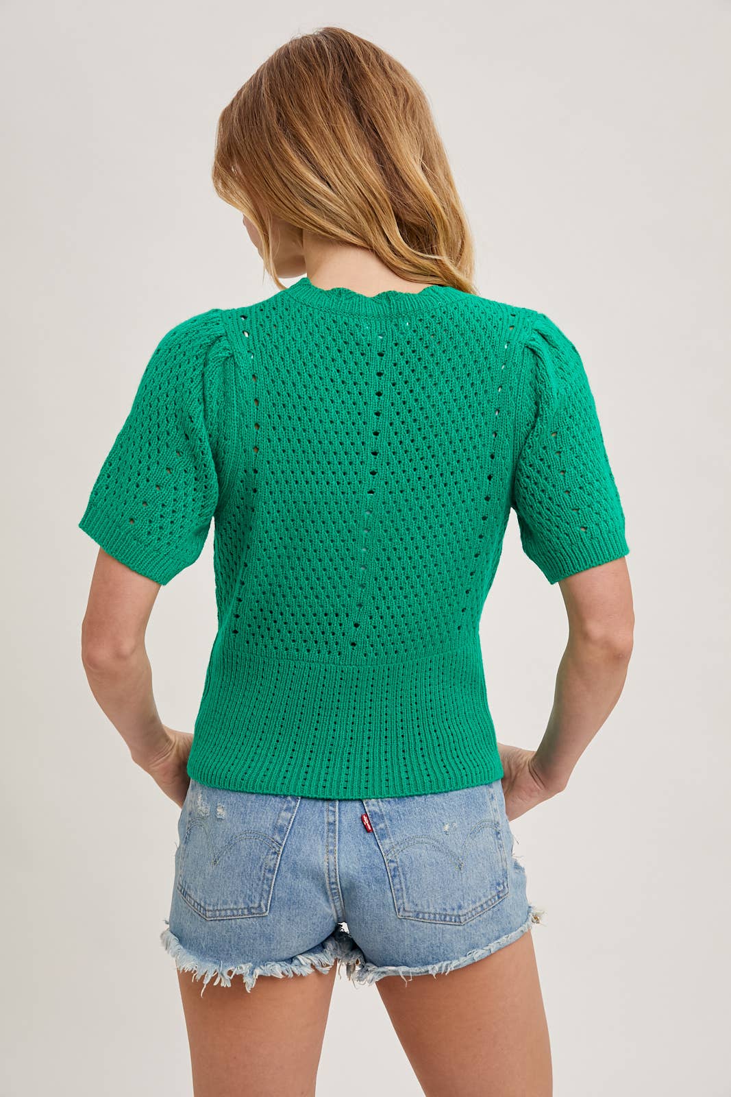 KELLY GREEN CARDIGAN