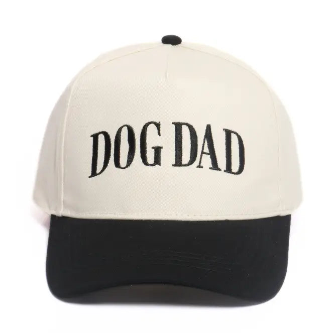 Dog Dad Embroidery 5 Panel Two Tone Cap