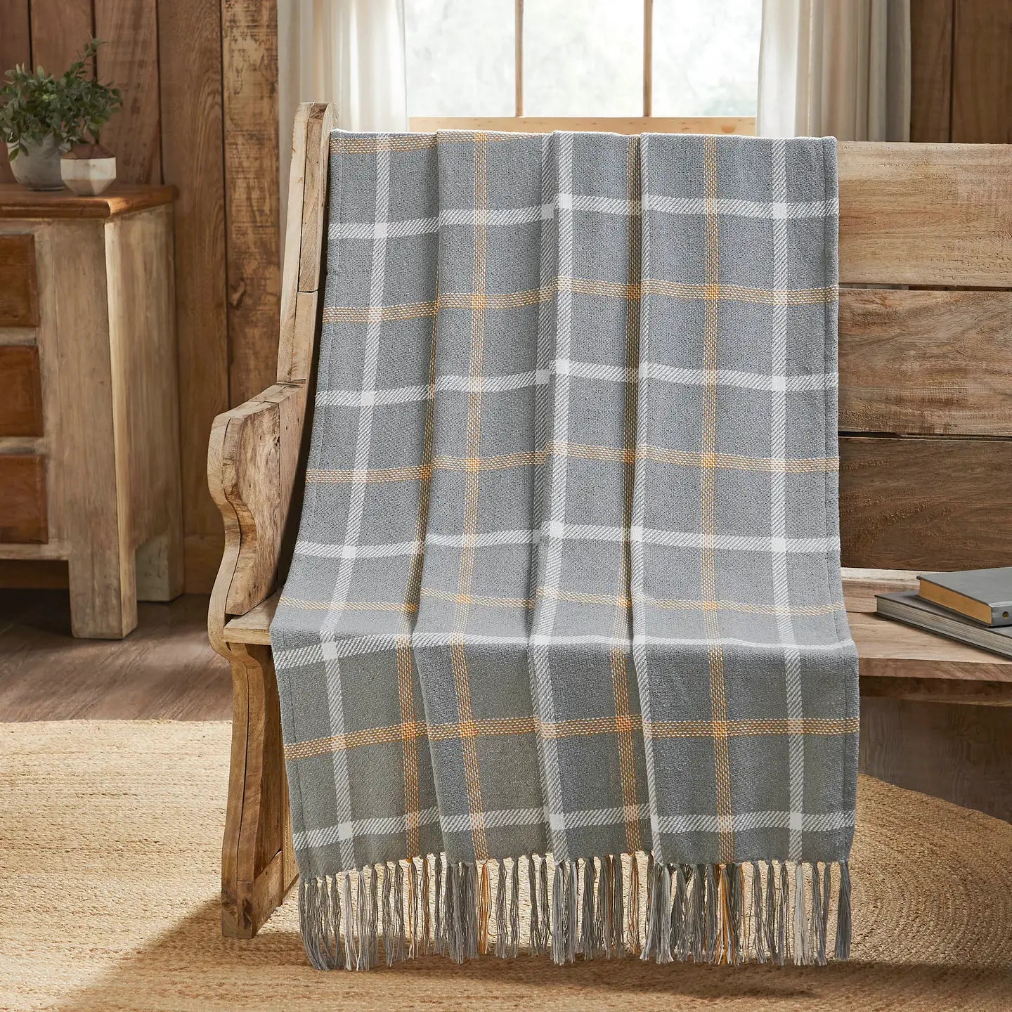 Harvest Autumn Plaid Throw Blanket 50x60