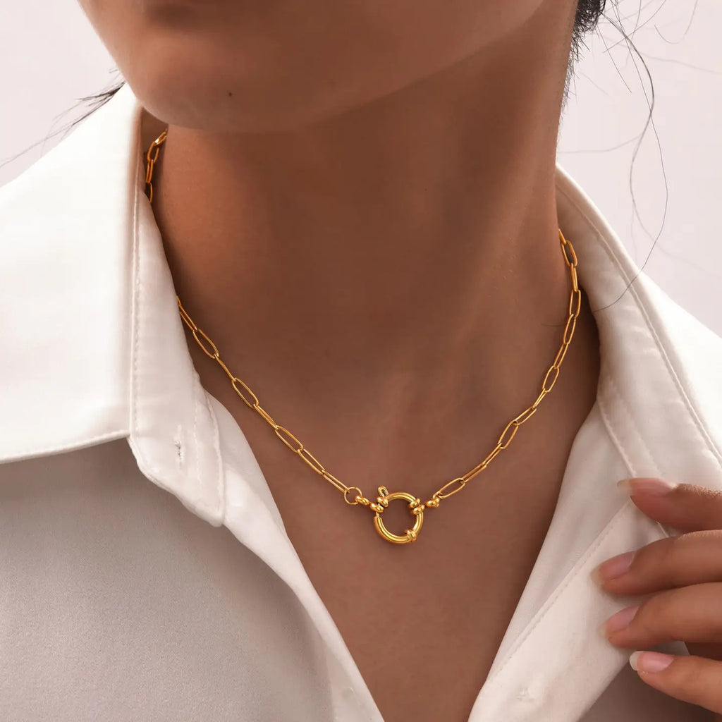 Circle Link Chain Necklace