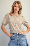 Leopard Short Sleeve Cardigan